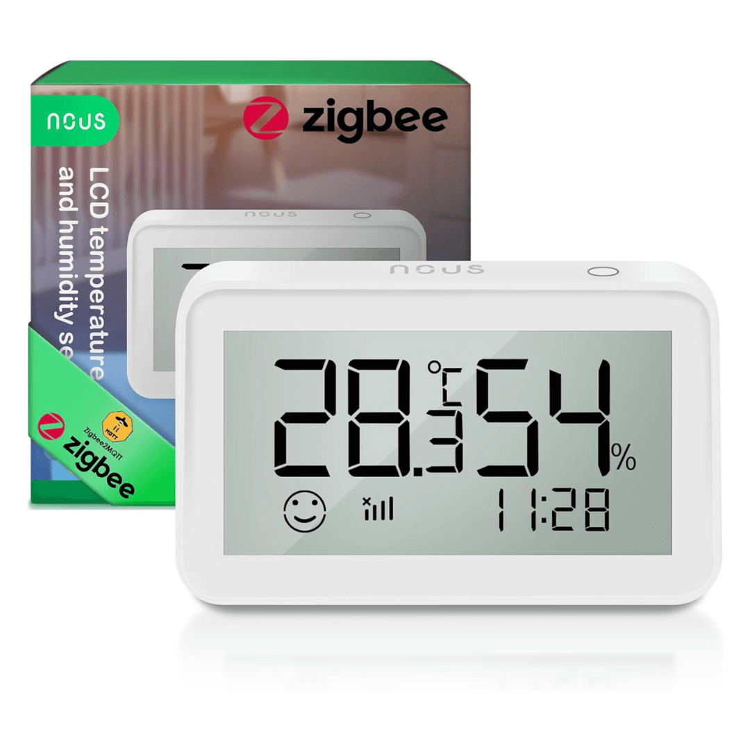NOUS E6 – Zigbee Temperature & Humidity Sensor with LCD Display